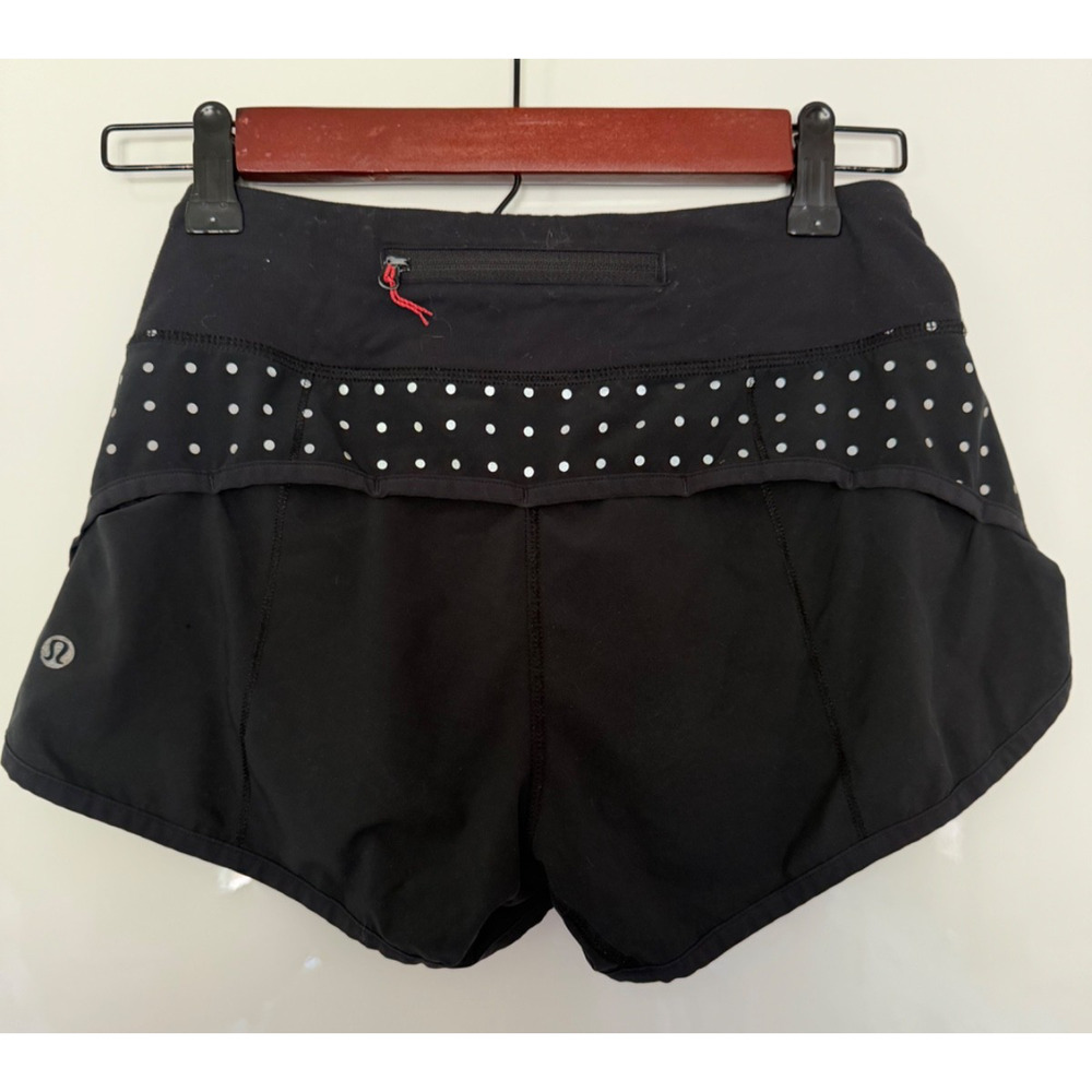 Lululemon Run Time Running Athletic Shorts Size 2 Black
